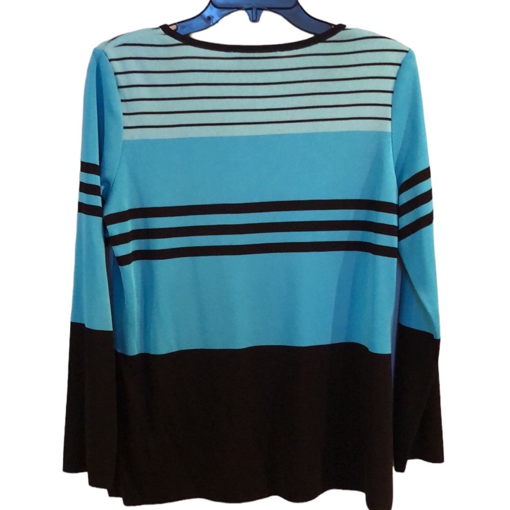 Exclusively Misook stripped sweater top M last price drop - Picture 2 of 6